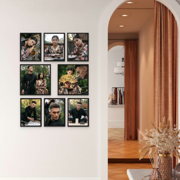 8 Photo Tiles - Customisable Wall Gallery
