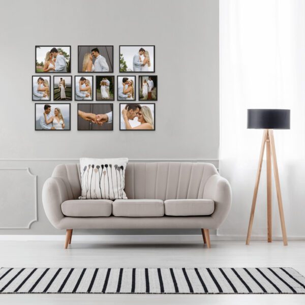 12 Photo Tiles - Customisable Wall Gallery
