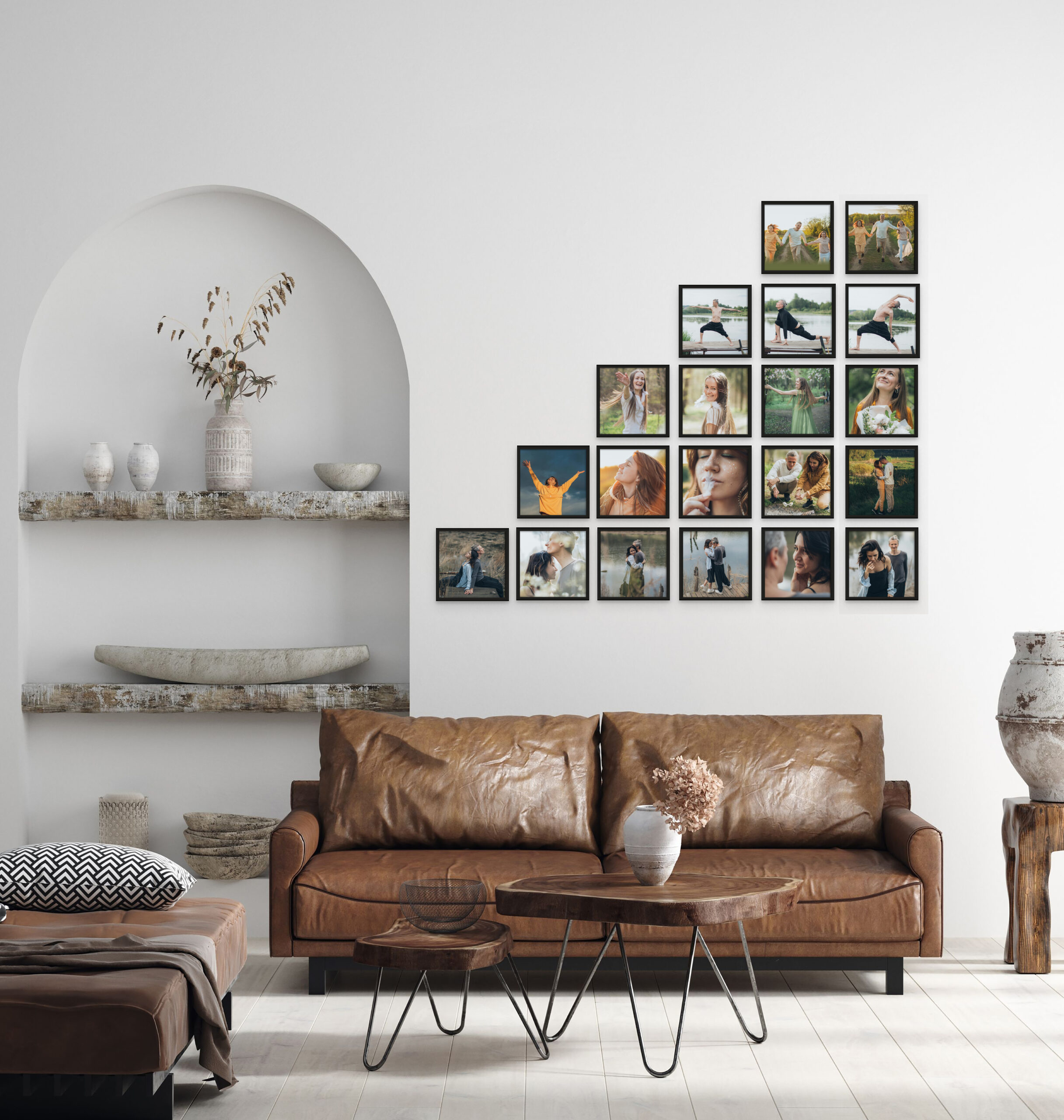 20 Photo Tiles - Customisable Wall Gallery 1 20 Photo Tiles - Customisable Wall Gallery